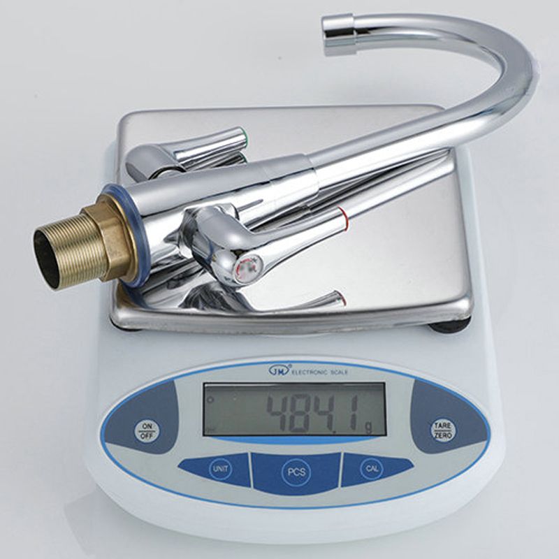 Modern Kitchen Faucet Brass High Arch with Handles and Supply Lines Bridge Faucet Clearhalo 'Home Improvement' 'home_improvement' 'home_improvement_kitchen_faucets' 'Kitchen Faucets' 'Kitchen Remodel & Kitchen Fixtures' 'Kitchen Sinks & Faucet Components' 'kitchen_faucets' 1200x1200_0920f2b0-d40a-4500-af32-cbde8132bbe2