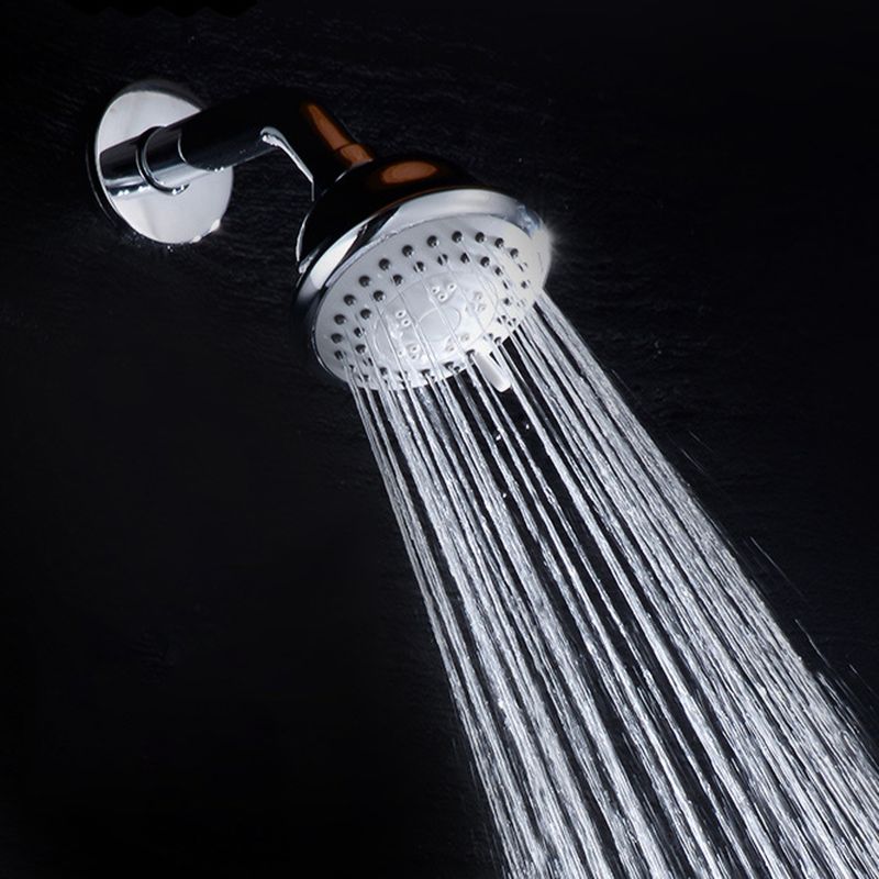 Round Stainless Steel Showerhead in Silver Wall-Mount Showerhead Clearhalo 'Bathroom Remodel & Bathroom Fixtures' 'Home Improvement' 'home_improvement' 'home_improvement_shower_heads' 'Shower Heads' 'shower_heads' 'Showers & Bathtubs Plumbing' 'Showers & Bathtubs' 1200x1200_09215f47-e58a-49fb-b63f-dbd9ff68e024