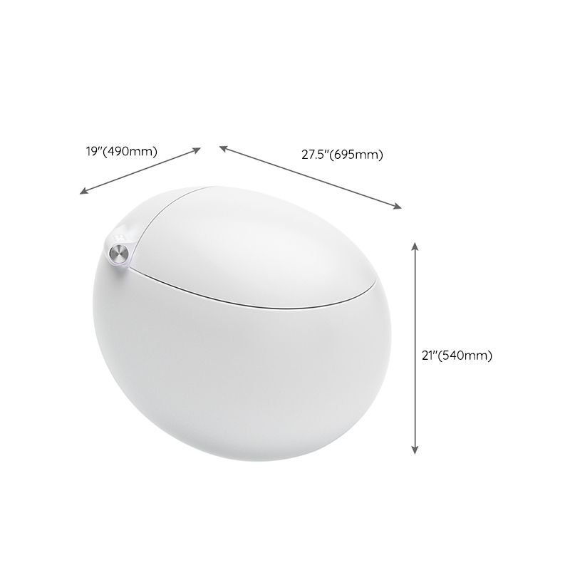 21.25" High White Round Bidet with Heated Seat Ceramic Floor Mount Bidet Clearhalo 'Bathroom Remodel & Bathroom Fixtures' 'Bidets' 'Home Improvement' 'home_improvement' 'home_improvement_bidets' 'Toilets & Bidets' 1200x1200_0943b8be-fb33-49dc-af5b-a6e678c914aa