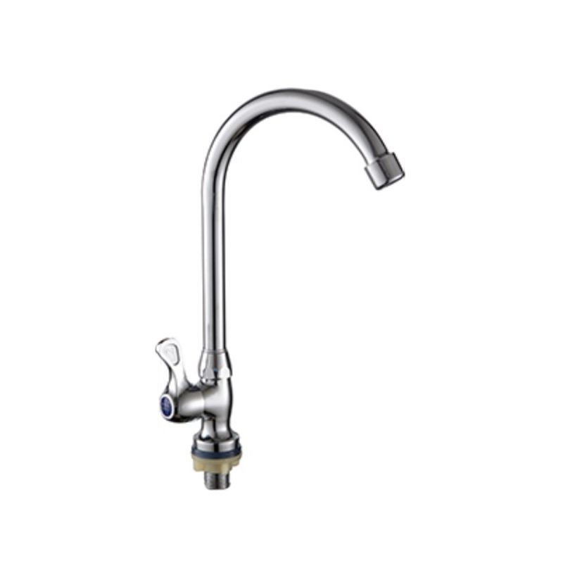Contemporary Single Handle Kitchen Faucet High Arch Water Filler in Chrome Clearhalo 'Home Improvement' 'home_improvement' 'home_improvement_kitchen_faucets' 'Kitchen Faucets' 'Kitchen Remodel & Kitchen Fixtures' 'Kitchen Sinks & Faucet Components' 'kitchen_faucets' 1200x1200_0947c096-4953-4bcd-b4c9-73073619aa69