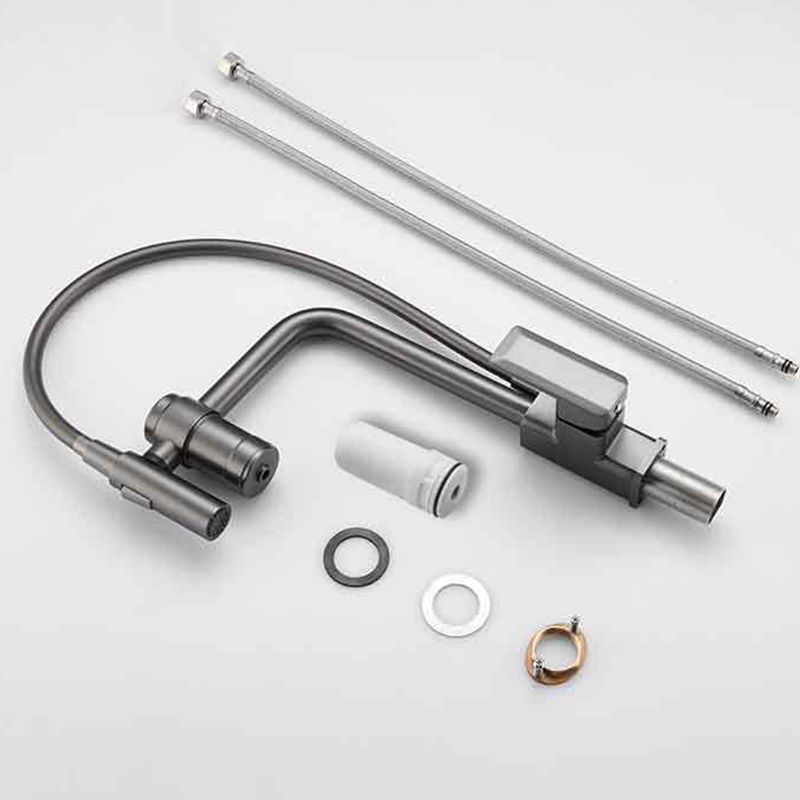 Single Handle Kitchen Faucet with Supply Lines Kitchen Sink Faucet with Pull down Sprayer Clearhalo 'Home Improvement' 'home_improvement' 'home_improvement_kitchen_faucets' 'Kitchen Faucets' 'Kitchen Remodel & Kitchen Fixtures' 'Kitchen Sinks & Faucet Components' 'kitchen_faucets' 1200x1200_097fe89d-2b05-4c58-a765-9ebe3e90daaa