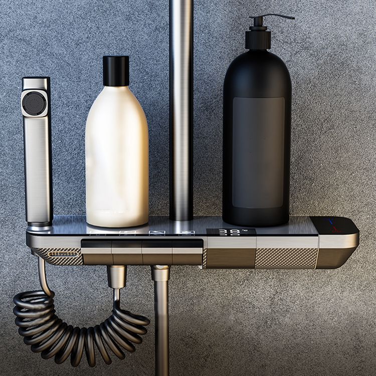 Système de douche Pommeau de douche à main carré Garniture de douche de massage