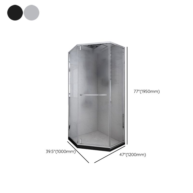 Neo-Angle 304 Stainless Steel Shower Enclosure with Single Door Handle Clearhalo 'Bathroom Remodel & Bathroom Fixtures' 'Home Improvement' 'home_improvement' 'home_improvement_shower_stalls_enclosures' 'Shower Stalls & Enclosures' 'shower_stalls_enclosures' 'Showers & Bathtubs' 1200x1200_09be593c-0506-41e7-90d5-7403ff1e6f4e
