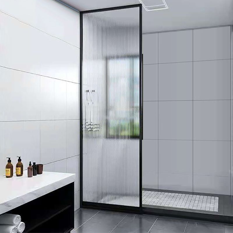 White Shower Bath Door Framed Single Fixed Clear Shower Door Clearhalo 'Bathroom Remodel & Bathroom Fixtures' 'Home Improvement' 'home_improvement' 'home_improvement_shower_tub_doors' 'Shower and Tub Doors' 'shower_tub_doors' 'Showers & Bathtubs' 1200x1200_09c8a0a7-e748-4a02-b32c-67bc620157b2