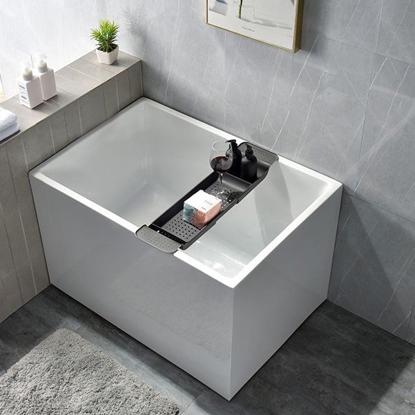 Back to Wall Soaking Bathtub Rectangular Modern Bath Tub (Board not ...