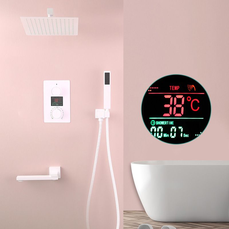 Modern Shower System Brass Adjustable Shower Head Shower Combo Clearhalo 'Bathroom Remodel & Bathroom Fixtures' 'Home Improvement' 'home_improvement' 'home_improvement_shower_faucets' 'Shower Faucets & Systems' 'shower_faucets' 'Showers & Bathtubs Plumbing' 'Showers & Bathtubs' 1200x1200_09f17978-7a66-45a5-9ea5-703989a1fc5f