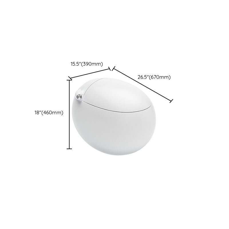 Heated Seat Smart Toilet Antimicrobial Foot Sensor Round Floor Mount Bidet Clearhalo 'Bathroom Remodel & Bathroom Fixtures' 'Bidets' 'Home Improvement' 'home_improvement' 'home_improvement_bidets' 'Toilets & Bidets' 1200x1200_0a1c65ab-4260-4b69-8178-a9bd73843e0d