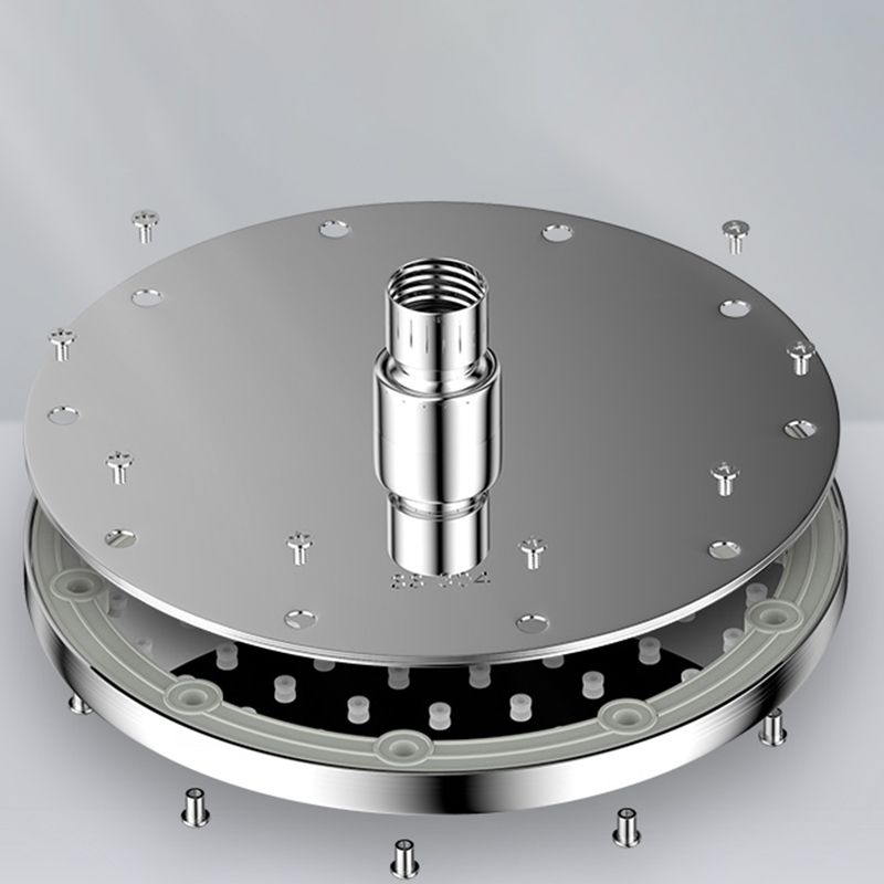 Contemporary Shower Head Combo Dual Shower Head Stainless Steel Wall-Mount Shower Head Clearhalo 'Bathroom Remodel & Bathroom Fixtures' 'Home Improvement' 'home_improvement' 'home_improvement_shower_heads' 'Shower Heads' 'shower_heads' 'Showers & Bathtubs Plumbing' 'Showers & Bathtubs' 1200x1200_0a2ad419-83f2-47db-a947-944363873614