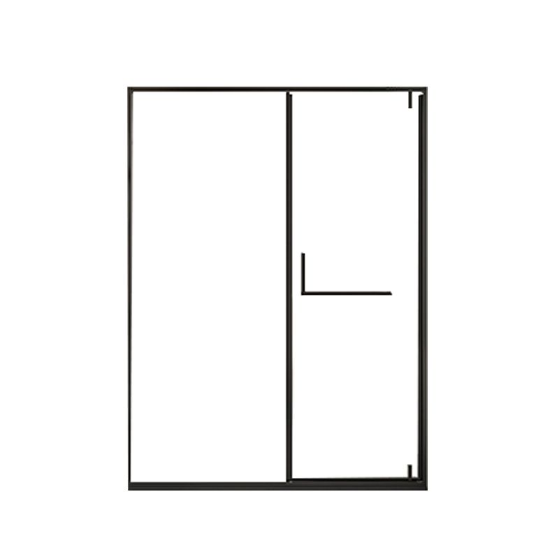 Narrow Edge Full Frame Pivot Shower Door Tempered Glass Shower Door Clearhalo 'Bathroom Remodel & Bathroom Fixtures' 'Home Improvement' 'home_improvement' 'home_improvement_shower_tub_doors' 'Shower and Tub Doors' 'shower_tub_doors' 'Showers & Bathtubs' 1200x1200_0a32db3e-a0c1-40d3-82c9-9c38b4959bb6