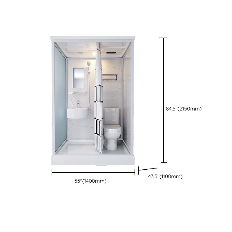 Rectangle Tempered Glass Shower Stall Clear Framed Shower Enclosure Clearhalo 'Bathroom Remodel & Bathroom Fixtures' 'Home Improvement' 'home_improvement' 'home_improvement_shower_stalls_enclosures' 'Shower Stalls & Enclosures' 'shower_stalls_enclosures' 'Showers & Bathtubs' 1200x1200_0a450bd0-d860-49ac-aefb-1c69f9e3a064