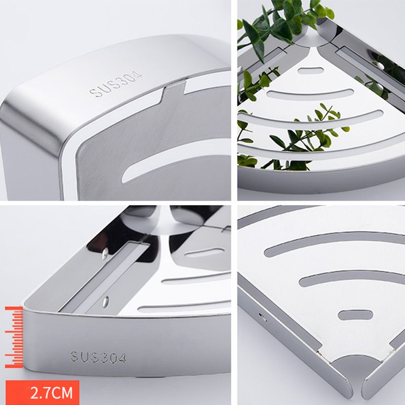 Silver/Black Bathroom Set Modern 1/2/3 - Piece Anti-rust Bath Shelf Clearhalo 'Bathroom Hardware Sets' 'Bathroom Hardware' 'Bathroom Remodel & Bathroom Fixtures' 'bathroom_hardware_sets' 'Home Improvement' 'home_improvement' 'home_improvement_bathroom_hardware_sets' 1200x1200_0a5d5f25-dd43-49a8-87de-edd419fb71fa