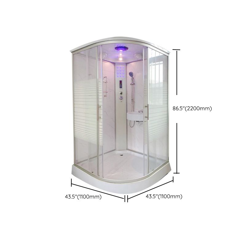 Modern Shower Enclosure Grey Drainer Sliding Door Shower Stall Clearhalo 'Bathroom Remodel & Bathroom Fixtures' 'Home Improvement' 'home_improvement' 'home_improvement_shower_stalls_enclosures' 'Shower Stalls & Enclosures' 'shower_stalls_enclosures' 'Showers & Bathtubs' 1200x1200_0a666706-3e3b-4c78-ae39-20b895d116e6