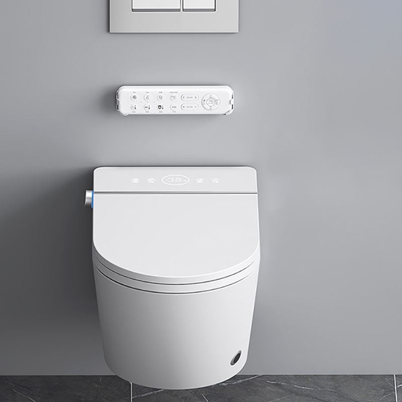 Cotton White Smart Toilet Antimicrobial Foot Sensor Elongated Wall Hung Toilet Set Clearhalo 'Bathroom Remodel & Bathroom Fixtures' 'Bidets' 'Home Improvement' 'home_improvement' 'home_improvement_bidets' 'Toilets & Bidets' 1200x1200_0a6f7094-981f-443a-86b8-90041dc12714