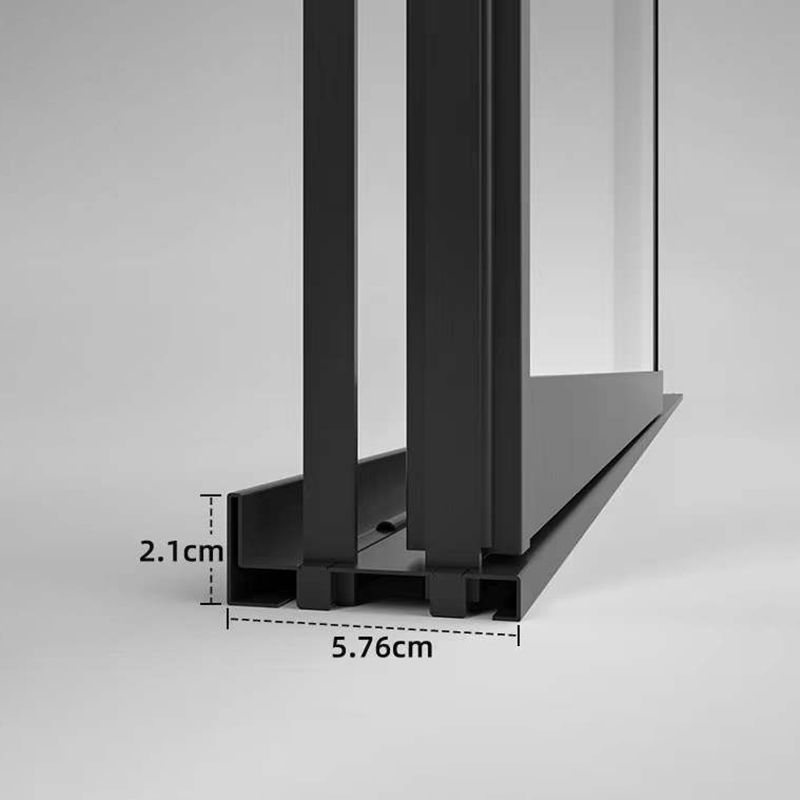 Transparent Double Glass Shower Bath Door Metal Framed Shower Door Clearhalo 'Bathroom Remodel & Bathroom Fixtures' 'Home Improvement' 'home_improvement' 'home_improvement_shower_tub_doors' 'Shower and Tub Doors' 'shower_tub_doors' 'Showers & Bathtubs' 1200x1200_0a70534f-8c81-4730-8ae4-1b74e3e7f311