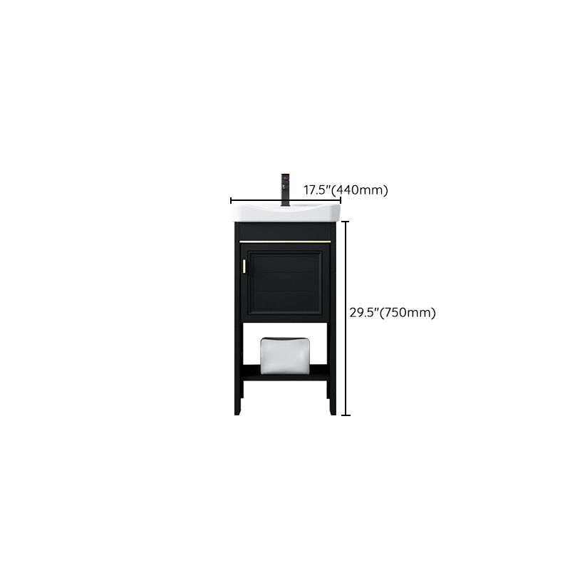 Glam Freestanding Bathroom Sink Vanity Single-Sink Bathroom Vanity Clearhalo 'Bathroom Remodel & Bathroom Fixtures' 'Bathroom Vanities' 'bathroom_vanities' 'Home Improvement' 'home_improvement' 'home_improvement_bathroom_vanities' 1200x1200_0a730c1f-35fa-411e-b4b1-cc34131bf2a4