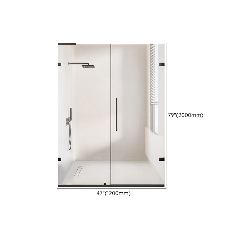 Laminated Glass Shower Bath Door Frameless Hinged Clear Shower Door Clearhalo 'Bathroom Remodel & Bathroom Fixtures' 'Home Improvement' 'home_improvement' 'home_improvement_shower_tub_doors' 'Shower and Tub Doors' 'shower_tub_doors' 'Showers & Bathtubs' 1200x1200_0a77e49a-dbdb-4106-953d-1f2d241000a1