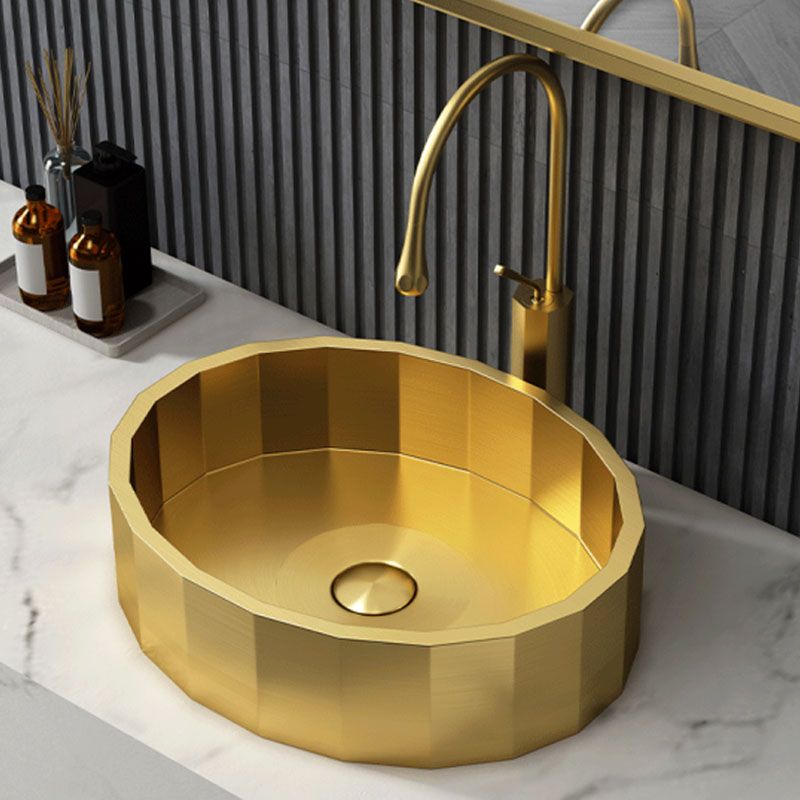 Modern Bathroom Sink Solid Color Metal Trough Bathroom Sink with Pop-Up Drain Clearhalo 'Bathroom Remodel & Bathroom Fixtures' 'Bathroom Sinks & Faucet Components' 'Bathroom Sinks' 'bathroom_sink' 'Home Improvement' 'home_improvement' 'home_improvement_bathroom_sink' 1200x1200_0a7b0b6f-c597-4ff8-8cdf-83d6f447b52a