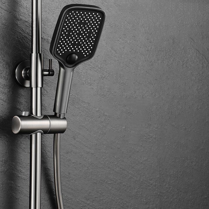 Wall Mounted Shower System Metal Shower Faucet Adjustable Arm Shower System with Slide Bar Clearhalo 'Bathroom Remodel & Bathroom Fixtures' 'Home Improvement' 'home_improvement' 'home_improvement_shower_faucets' 'Shower Faucets & Systems' 'shower_faucets' 'Showers & Bathtubs Plumbing' 'Showers & Bathtubs' 1200x1200_0a7ebdc9-b88b-4f93-afab-06f8cab470d0