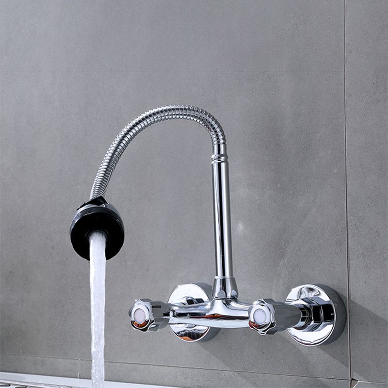 Modern Bar Faucet Brass Knob Handle Swivel Spout Wall Mounted Pot Filler Faucet Clearhalo 'Home Improvement' 'home_improvement' 'home_improvement_kitchen_faucets' 'Kitchen Faucets' 'Kitchen Remodel & Kitchen Fixtures' 'Kitchen Sinks & Faucet Components' 'kitchen_faucets' 1200x1200_0a8ed58e-8bd9-492f-97fd-1ab3f820be51