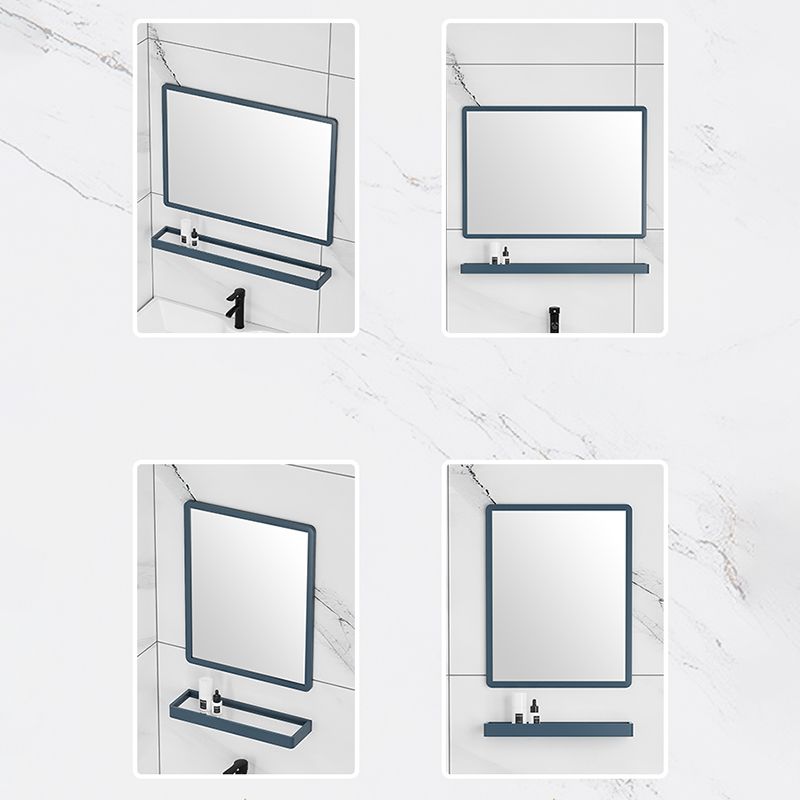 Blue Bath Vanity Freestanding 2 Doors Mirror Single Sink Rectangular Metal Frame Vanity Clearhalo 'Bathroom Remodel & Bathroom Fixtures' 'Bathroom Vanities' 'bathroom_vanities' 'Home Improvement' 'home_improvement' 'home_improvement_bathroom_vanities' 1200x1200_0a9c97be-b800-44b3-b811-4a7908e7a4c5