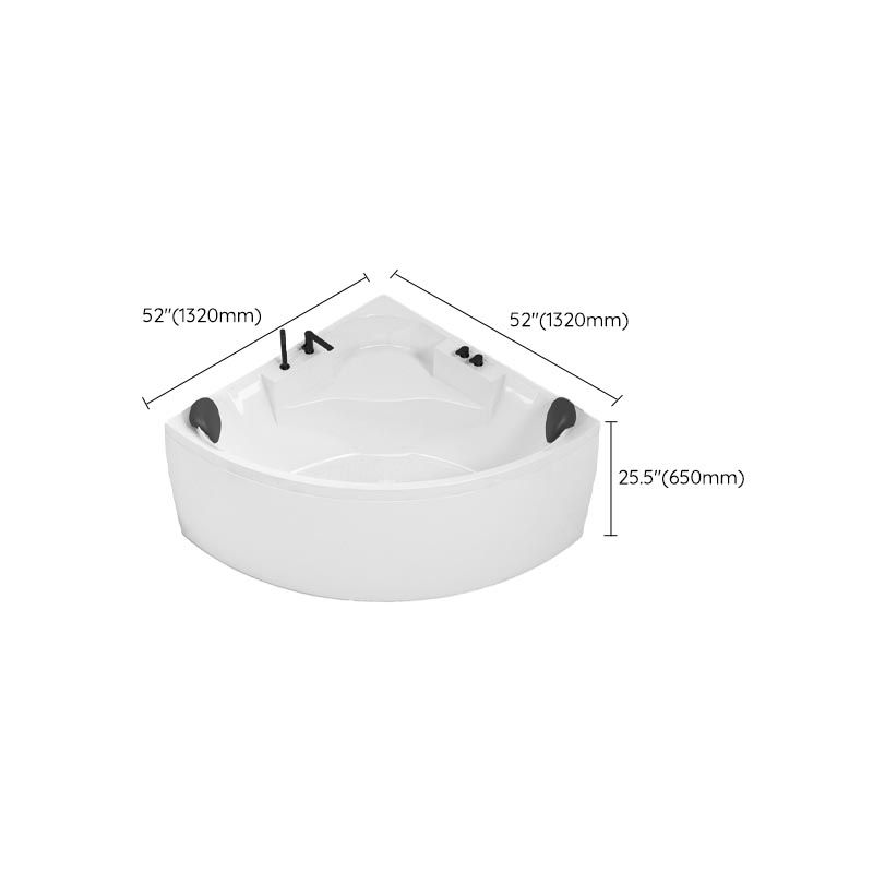 Modern Corner White Acrylic Bathtub Back to Wall with Drain and Massage Device Bath Tub Clearhalo 'Bathroom Remodel & Bathroom Fixtures' 'Bathtubs' 'Home Improvement' 'home_improvement' 'home_improvement_bathtubs' 'Showers & Bathtubs' 1200x1200_0ace9627-8f1c-4683-b780-afca8a566d9f