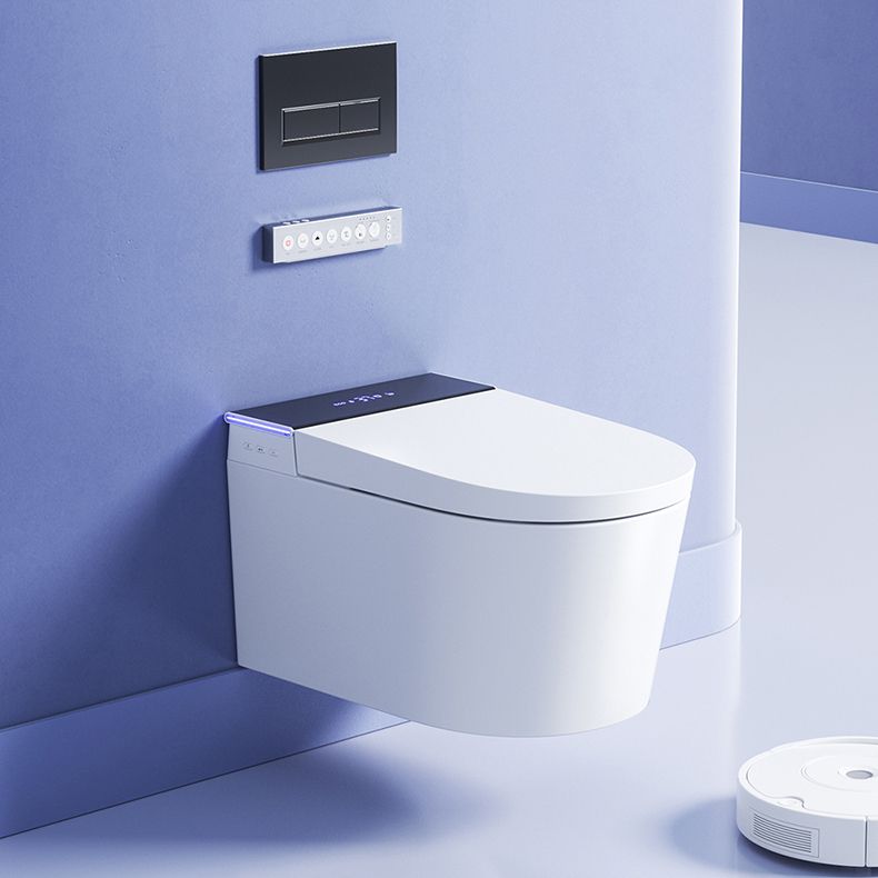 Contemporary Elongated Wall Mounted Bidet Heated Seat Wall Hung Toilet Set Clearhalo 'Bathroom Remodel & Bathroom Fixtures' 'Bidets' 'Home Improvement' 'home_improvement' 'home_improvement_bidets' 'Toilets & Bidets' 1200x1200_0b110954-345a-43f2-aa9e-5567e4e0c480