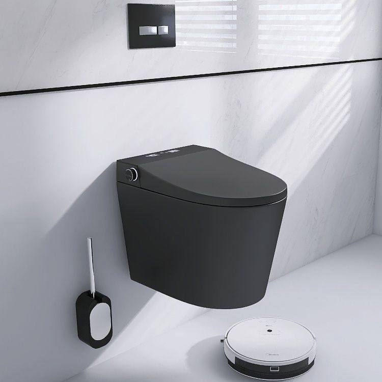 Contemporary White/black/ Gray Electronic Toilet Elongated Wall Hung Toilet Set Clearhalo 'Bathroom Remodel & Bathroom Fixtures' 'Bidets' 'Home Improvement' 'home_improvement' 'home_improvement_bidets' 'Toilets & Bidets' 1200x1200_0b13c371-7c61-43e4-b136-4547674f382f