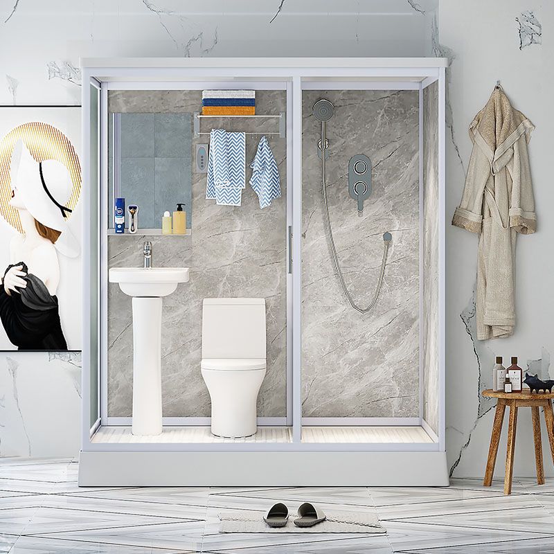Frosted Tempered Glass Shower Enclosure Rectangle Shower Enclosure Clearhalo 'Bathroom Remodel & Bathroom Fixtures' 'Home Improvement' 'home_improvement' 'home_improvement_shower_stalls_enclosures' 'Shower Stalls & Enclosures' 'shower_stalls_enclosures' 'Showers & Bathtubs' 1200x1200_0b263fb6-5e2b-4edd-92e7-d6dd596531bd