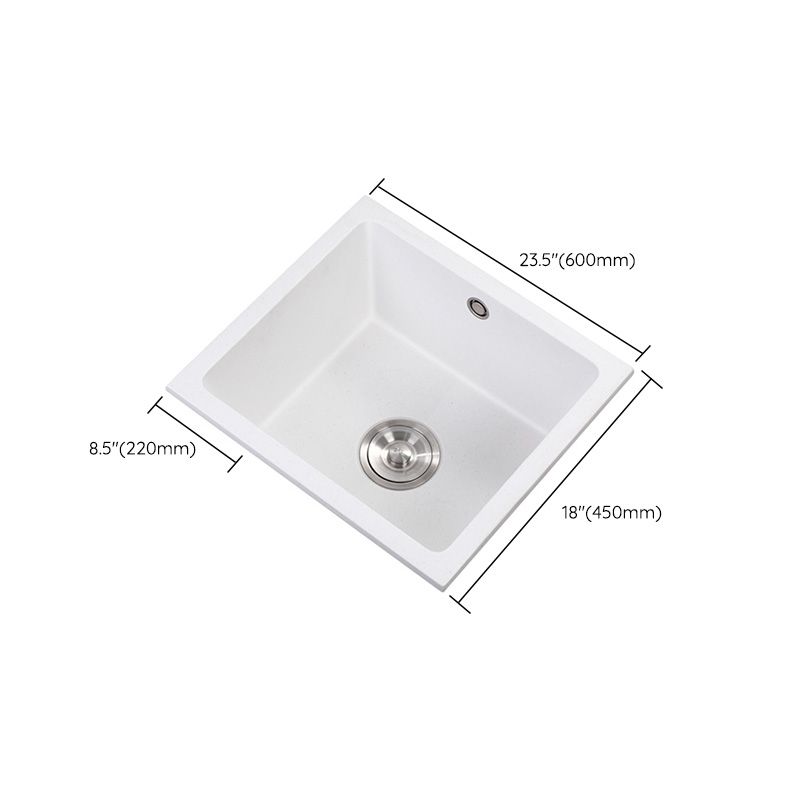 Contemporary White Quartz Kitchen Sink Drop-In 1 Holes Single Bowl Sink Clearhalo 'Home Improvement' 'home_improvement' 'home_improvement_kitchen_sinks' 'Kitchen Remodel & Kitchen Fixtures' 'Kitchen Sinks & Faucet Components' 'Kitchen Sinks' 'kitchen_sinks' 1200x1200_0b465a54-265e-460a-8b45-77eabd7f1c45