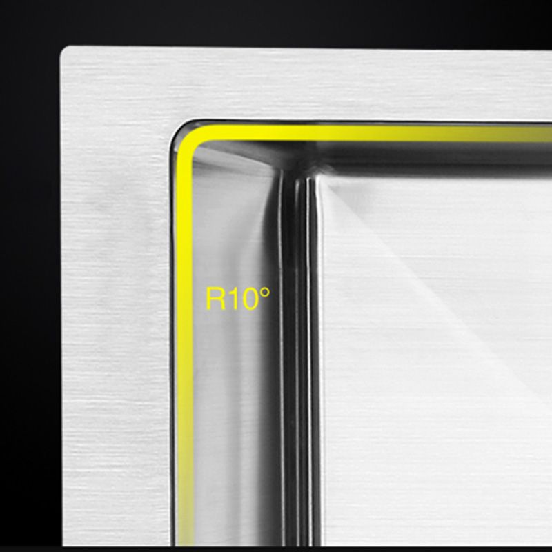 Modern Style Kitchen Sink Stainless Steel Dirt Resistant 1 Holes Drop-In Kitchen Sink Clearhalo 'Home Improvement' 'home_improvement' 'home_improvement_kitchen_sinks' 'Kitchen Remodel & Kitchen Fixtures' 'Kitchen Sinks & Faucet Components' 'Kitchen Sinks' 'kitchen_sinks' 1200x1200_0b55b6e3-95dd-4ad2-b808-f0dd559f325f