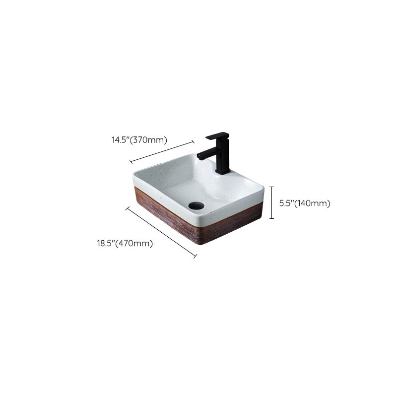 Traditional Bathroom Sink Porcelain Round Vessel with Pop-Up Drain Clearhalo 'Bathroom Remodel & Bathroom Fixtures' 'Bathroom Sinks & Faucet Components' 'Bathroom Sinks' 'bathroom_sink' 'Home Improvement' 'home_improvement' 'home_improvement_bathroom_sink' 1200x1200_0b6c1fca-642c-47d5-8852-6d885ef740c2