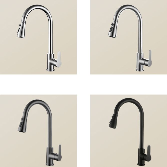 Kitchen Bar Faucet 304 Stainless Steel Swivel Spout with Pull Out Sprayer Clearhalo 'Home Improvement' 'home_improvement' 'home_improvement_kitchen_faucets' 'Kitchen Faucets' 'Kitchen Remodel & Kitchen Fixtures' 'Kitchen Sinks & Faucet Components' 'kitchen_faucets' 1200x1200_0b728e20-6c03-4f10-a893-7d494dcf7b77