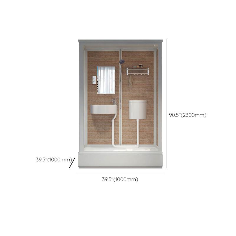 Rectangle Tempered Glass Shower Stall Frosted Semi-Frameless Shower Stall Clearhalo 'Bathroom Remodel & Bathroom Fixtures' 'Home Improvement' 'home_improvement' 'home_improvement_shower_stalls_enclosures' 'Shower Stalls & Enclosures' 'shower_stalls_enclosures' 'Showers & Bathtubs' 1200x1200_0b813125-2b7b-4522-bf4a-e04aa3cf8016