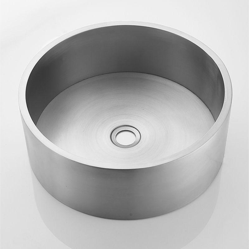 Modern Stainless Steel Wash Stand Round Trough Sink for Bathroom Clearhalo 'Bathroom Remodel & Bathroom Fixtures' 'Bathroom Sinks & Faucet Components' 'Bathroom Sinks' 'bathroom_sink' 'Home Improvement' 'home_improvement' 'home_improvement_bathroom_sink' 1200x1200_0b8b076e-33f8-4fd2-b0b5-5499e56caeae