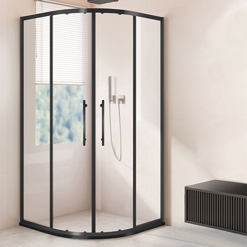 Framed Clear Shower Doors Double Sliding Tempered Shower Bath Door Clearhalo 'Bathroom Remodel & Bathroom Fixtures' 'Home Improvement' 'home_improvement' 'home_improvement_shower_tub_doors' 'Shower and Tub Doors' 'shower_tub_doors' 'Showers & Bathtubs' 1200x1200_0b9ac447-5c55-4a24-b00f-09adc35b026e