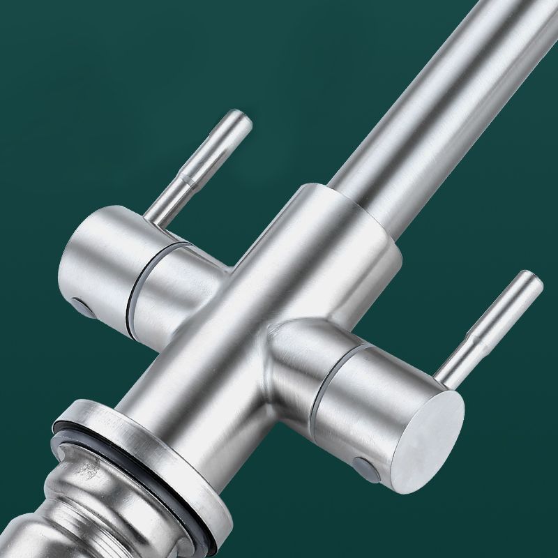 Kitchen Sink Faucet Swivel Spout Double Handle High Arch Kitchen Faucet Clearhalo 'Home Improvement' 'home_improvement' 'home_improvement_kitchen_faucets' 'Kitchen Faucets' 'Kitchen Remodel & Kitchen Fixtures' 'Kitchen Sinks & Faucet Components' 'kitchen_faucets' 1200x1200_0bceae77-3cfa-4642-a83b-dd344f71b1da