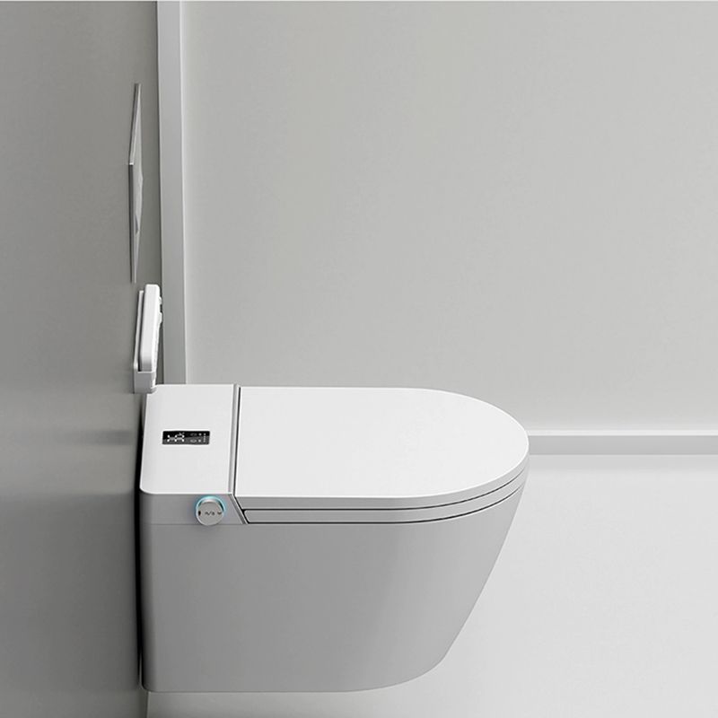 White Antimicrobial Wall Hung Toilet Set with Remote Control Included Clearhalo 'Bathroom Remodel & Bathroom Fixtures' 'Bidets' 'Home Improvement' 'home_improvement' 'home_improvement_bidets' 'Toilets & Bidets' 1200x1200_0bdd3ee2-8ab9-4cfd-aaf4-d02aa096ae27