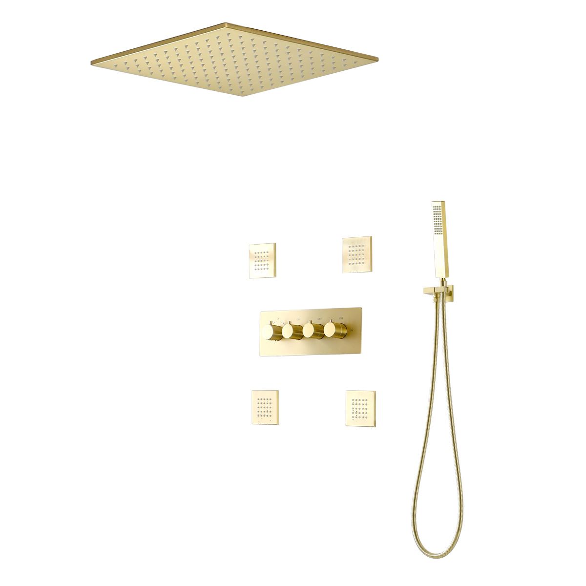 Modern Shower Combo Brass Slide Bar Included Ceiling Mounted Shower System Clearhalo 'Bathroom Remodel & Bathroom Fixtures' 'Home Improvement' 'home_improvement' 'home_improvement_shower_faucets' 'Shower Faucets & Systems' 'shower_faucets' 'Showers & Bathtubs Plumbing' 'Showers & Bathtubs' 1200x1200_0be59e39-e8a7-41f8-8e98-d760cfe91c84