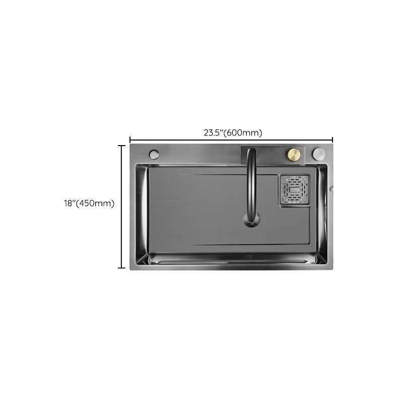 Contemporary Kitchen Sink Stainless Steel Single Bowl Kitchen Sink with Basket Strainer Clearhalo 'Home Improvement' 'home_improvement' 'home_improvement_kitchen_sinks' 'Kitchen Remodel & Kitchen Fixtures' 'Kitchen Sinks & Faucet Components' 'Kitchen Sinks' 'kitchen_sinks' 1200x1200_0bfb8a37-95dd-4aa5-aa09-786ba7c4cb69