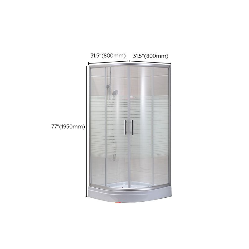 Semi-Frameless Shower Bath Door Double Sliding Shower Doors Patterned Clearhalo 'Bathroom Remodel & Bathroom Fixtures' 'Home Improvement' 'home_improvement' 'home_improvement_shower_tub_doors' 'Shower and Tub Doors' 'shower_tub_doors' 'Showers & Bathtubs' 1200x1200_0c38307b-3930-4dfd-8e5d-06820c476324