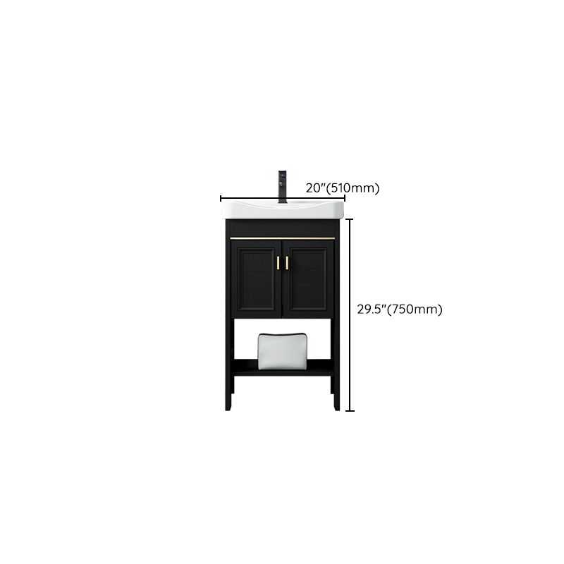 Glam Freestanding Bathroom Sink Vanity Single-Sink Bathroom Vanity Clearhalo 'Bathroom Remodel & Bathroom Fixtures' 'Bathroom Vanities' 'bathroom_vanities' 'Home Improvement' 'home_improvement' 'home_improvement_bathroom_vanities' 1200x1200_0c4489da-971e-4006-afab-4cc8dca01dec