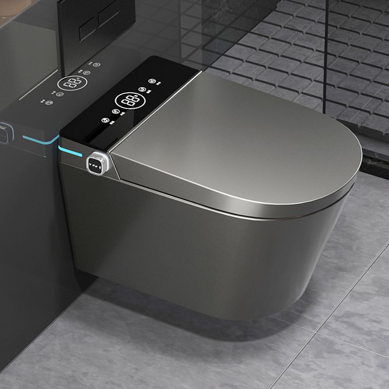 Minimalism Wall Mounted Bidet Elongated Foot Sensor Ceramic Heated Seat Clearhalo 'Bathroom Remodel & Bathroom Fixtures' 'Bidets' 'Home Improvement' 'home_improvement' 'home_improvement_bidets' 'Toilets & Bidets' 1200x1200_0c5f843e-6fa0-41ca-aa57-1a1ec2931f93