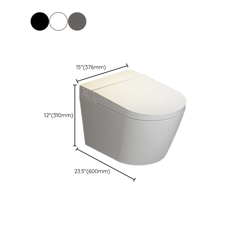 Modern Wall Hung Toilet Bowl Polished Finish Toilet with Heated Seat Clearhalo 'Bathroom Remodel & Bathroom Fixtures' 'Home Improvement' 'home_improvement' 'home_improvement_toilets' 'Toilets & Bidets' 'Toilets' 1200x1200_0c6196f3-7fe3-4d8b-82b2-9aa81a83381a