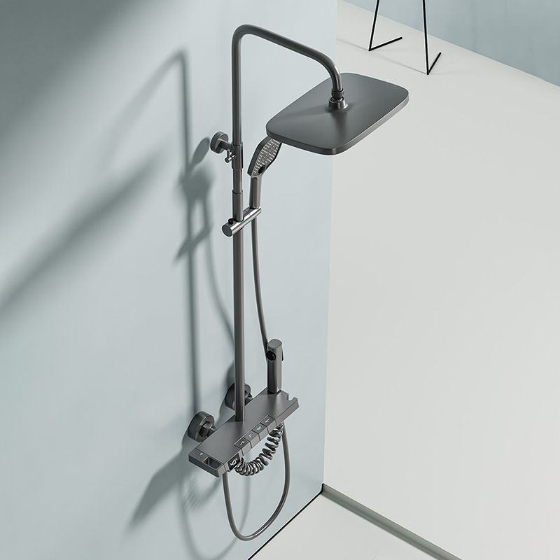 Digital Display Shower System Brass 2 Shower Heads Shower Set Clearhalo 'Bathroom Remodel & Bathroom Fixtures' 'Home Improvement' 'home_improvement' 'home_improvement_shower_faucets' 'Shower Faucets & Systems' 'shower_faucets' 'Showers & Bathtubs Plumbing' 'Showers & Bathtubs' 1200x1200_0c626830-92cd-49b9-863d-f898a80cba5b