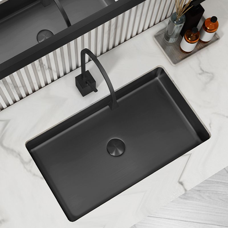 Modern Bathroom Sink Rectangular Metal Drop-in Bathroom Sink with Pop-Up Drain Clearhalo 'Bathroom Remodel & Bathroom Fixtures' 'Bathroom Sinks & Faucet Components' 'Bathroom Sinks' 'bathroom_sink' 'Home Improvement' 'home_improvement' 'home_improvement_bathroom_sink' 1200x1200_0c66b67f-67d8-4286-9f32-211ed85e3141