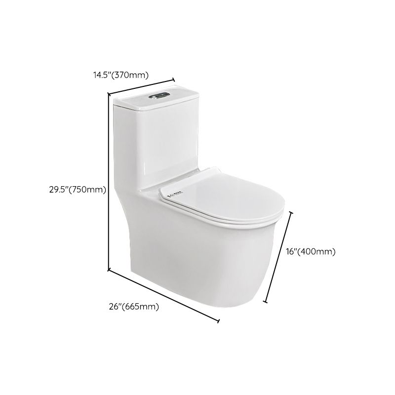 Modern White Flush Toilet Ceramic Elong One-Piece Toilet with Slow Close Seat Clearhalo 'Bathroom Remodel & Bathroom Fixtures' 'Home Improvement' 'home_improvement' 'home_improvement_toilets' 'Toilets & Bidets' 'Toilets' 1200x1200_0c68f7d8-0804-4a74-ba62-81f162156c44