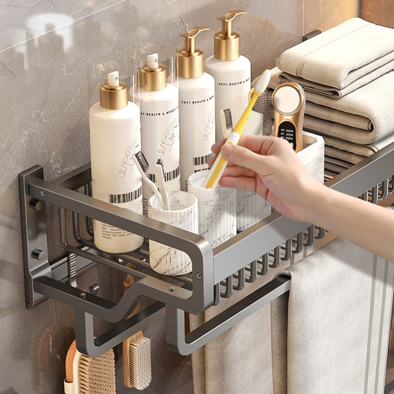 Modern Bathroom Hardware Set Grey Metal Bathroom Accessory Kit Anti-corrosion Clearhalo 'Bathroom Hardware Sets' 'Bathroom Hardware' 'Bathroom Remodel & Bathroom Fixtures' 'bathroom_hardware_sets' 'Home Improvement' 'home_improvement' 'home_improvement_bathroom_hardware_sets' 1200x1200_0c794723-2f4f-40d3-9164-af85b464ed0a