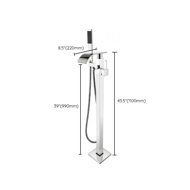 Traditional Floor Mounted Swivel Freestanding Tub Filler Metal Freestanding Faucet Clearhalo 'Bathroom Remodel & Bathroom Fixtures' 'Bathtub Faucets' 'bathtub_faucets' 'Home Improvement' 'home_improvement' 'home_improvement_bathtub_faucets' 1200x1200_0c8500e2-8d75-43c1-b68f-c76eca8cdd2b