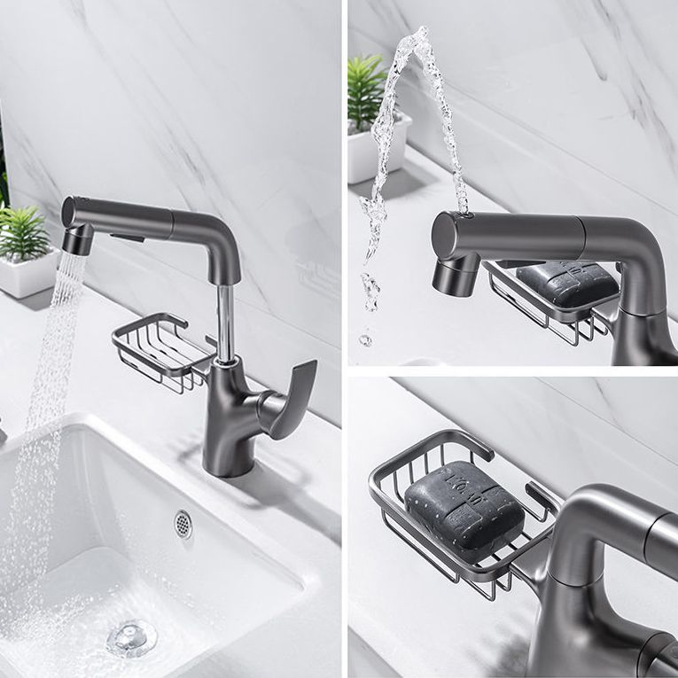 Modern Single Handle Kitchen Faucet 1-Hold Water Faucet with Pull Out Sprayer Clearhalo 'Home Improvement' 'home_improvement' 'home_improvement_kitchen_faucets' 'Kitchen Faucets' 'Kitchen Remodel & Kitchen Fixtures' 'Kitchen Sinks & Faucet Components' 'kitchen_faucets' 1200x1200_0c9ac1f5-3224-4589-977f-a0d87a695c6a
