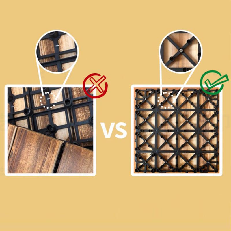 Tradition Wood Tile Wire Brushed Square Engineered Wood for Patio Garden Clearhalo 'Flooring 'Hardwood Flooring' 'hardwood_flooring' 'Home Improvement' 'home_improvement' 'home_improvement_hardwood_flooring' Walls and Ceiling' 1200x1200_0cbc002b-00f4-42a9-8370-4bf599ab613a